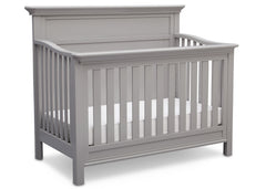 Serta Grey (026) Fairmount 4-in-1 Crib, Side View with Crib Conversion b4b