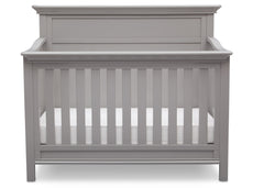Serta Grey (026) Fairmount 4-in-1 Crib, Front View with Crib Conversion b3b