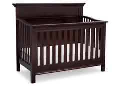 Serta Dark Chocolate (207) Fairmount 4-in-1 Crib, Side View with Crib Conversion c4c