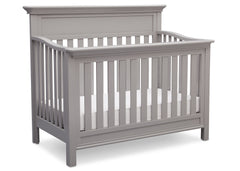 Serta Grey (026) Fernwood 4-in-1 Crib, Side View with Crib Conversion b4b