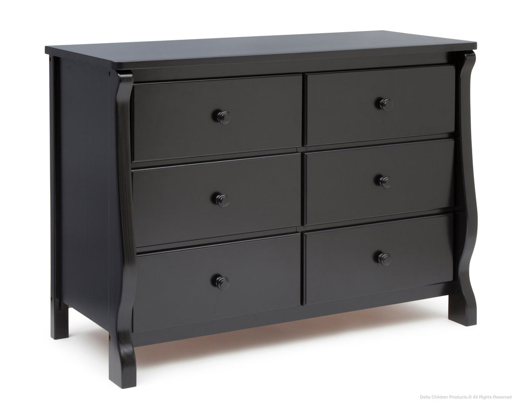Delta Children Black (001) Canton / Eclipse Dresser Side View a2a