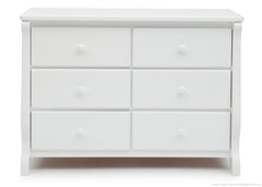 Delta Children White (100) Canton / Eclipse Dresser Front View c1c