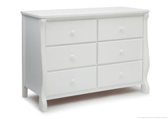 Delta Children White (100) Canton / Eclipse Dresser Side View c2c