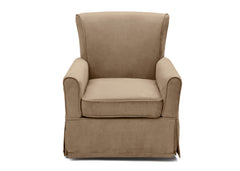 Delta Children Beige (276) Benbridge Upholstered Glider Front View b1b