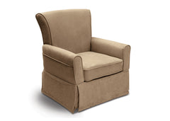 Delta Children Beige (276) Benbridge Upholstered Glider Side View b2b