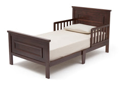 Delta Children Black Cherry Espresso (607) Classic Toddler Bed, Left Side View a4a