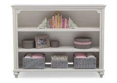 Delta Children White Ambiance (108) Disney Princess Magical Dreams Bookcase/Hutch Front View with Included Base and Props a7a