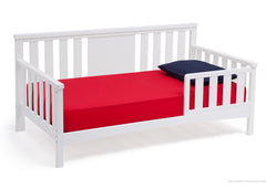 Delta Children White (100) Solutions Toddler Daybed Side View a3a
