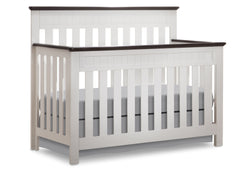 Delta Children White Ambiance / Dark Chocolate (127) Chalet 4-in-1, Crib Conversion c2c