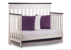 Delta Children White Ambiance / Dark Chocolate (127) Chalet 4-in-1, Day Bed Conversion c4c