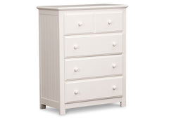 Delta Children White Ambiance (108) Chalet 4 Drawer Chest, Left View a1a