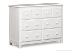 Delta Children White Ambiance (108) Chalet 6 Drawer Dresser Side View a2a