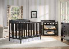 Delta Children Black (001) Gateway 4-in-1 Crib with Props a1a