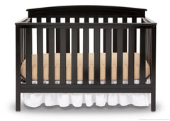 Delta Children Black (001) Gateway 4-in-1 Crib, Crib Conversion Front View a2a