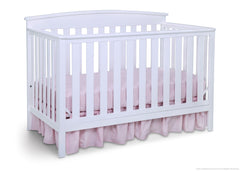 Delta Children White (100) Gateway 4-in-1 Crib, Crib Conversion b1b