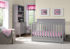 Delta Children Grey (026) Geneva 4-in-1 Crib with Props 2 a1a