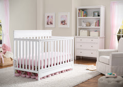 Delta Children White (100) Geneva 4-in-1 Crib with Props 2 b1b