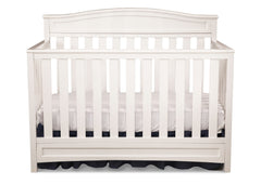 Delta Children White (100) Emery 4-in-1 Crib, Front View of Crib Conversion a1a