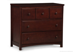 Delta Children Espresso Cherry (205) 3 Drawer Dresser Side View c2c