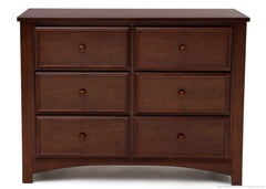 Delta Children Espresso Truffle (208) Summit 6 Drawer Dresser Front View a1a