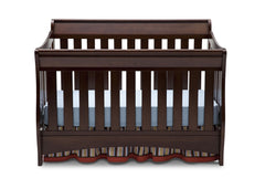 Delta Children Chocolate (204) Bentley 'S' Series 4-in-1 Crib, Crib Conversion, Front View b1b