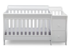 Delta Children White (100) Bentley S Crib-N-Changer Front Facing View b1b