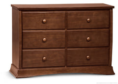 Delta Children Chocolate (204) Bentley 6 Drawer Dresser Side View b2b