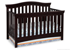 Delta Children Dark Chocolate (207) Bennington Curved 4-in-1 Crib b2b