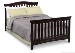 Delta Children Dark Chocolate (207) Bennington Curved 4-in-1 Crib Full Bed Conversion b5b