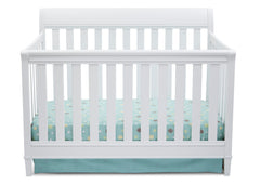 Delta Children White (100) Haven 4-in-1 Crib, Front View a1a