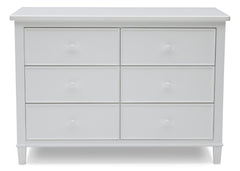 Delta Children White (100) Haven 6 Drawer Dresser Front View a1a