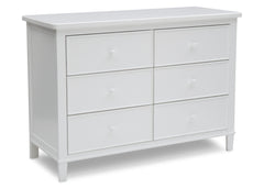 Delta Children White (100) Haven 6 Drawer Dresser Side View a2a