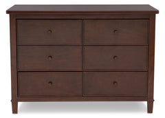 Delta Children Espresso Truffle (208) Haven 6 Drawer Dresser Front View b1b