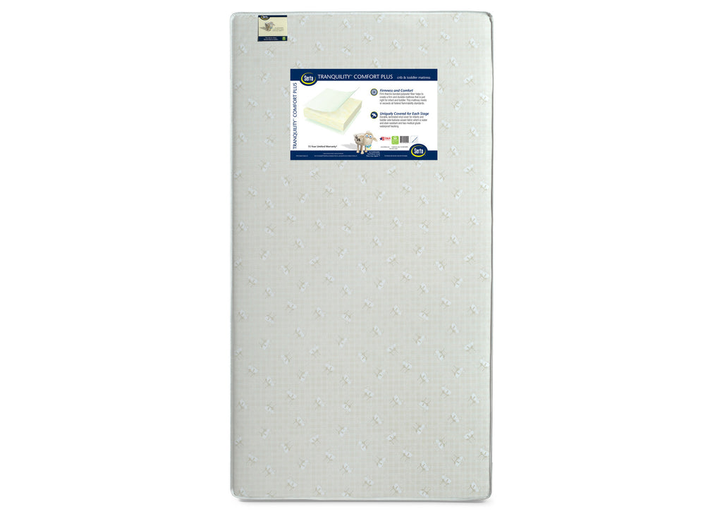 Serta Tranquility Comfort Plus Crib & Toddler Mattress Front View a1a