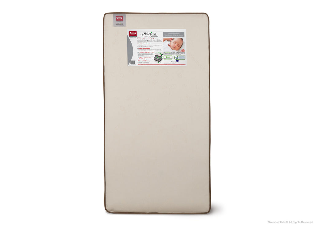 Simmons Kids Simmons Kids Beginnings Naturally Healthy Nights Infant & Toddler Mattress Front View a1a