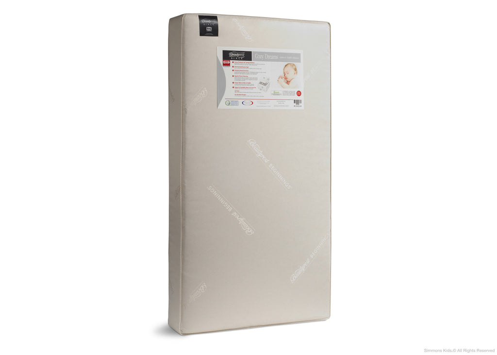 Simmons Kids Beautyrest Black Infant & Toddler Mattress Front View a1a