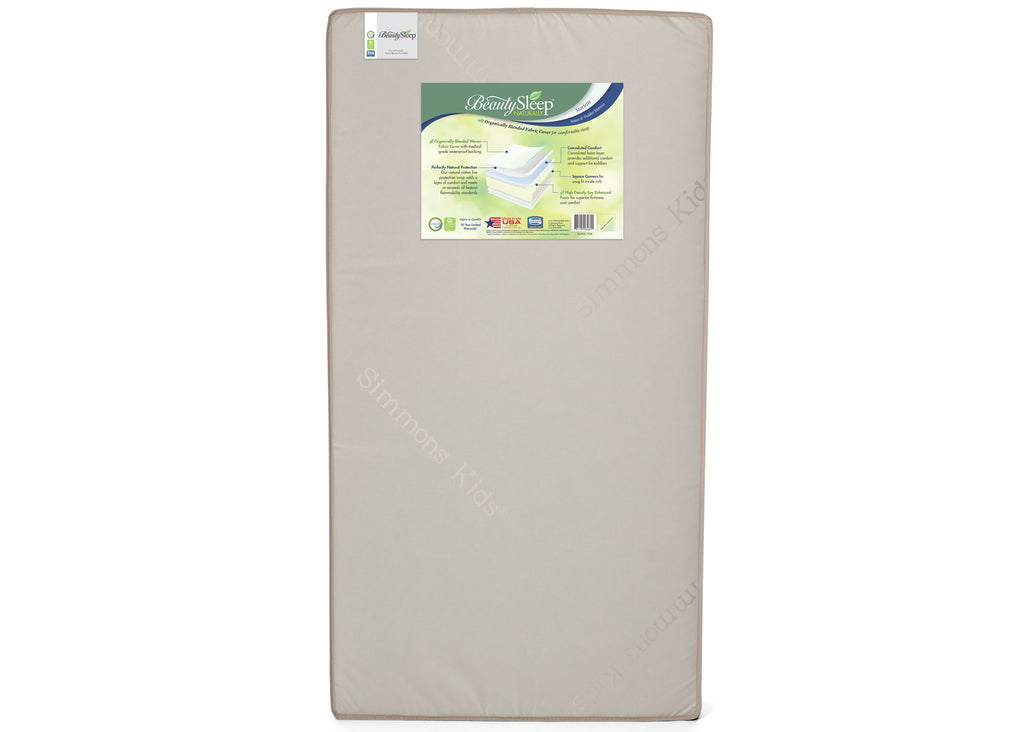 Simmons Kids BeautySleep Naturally Starlette Crib & Toddler Mattress, Front View, a1a