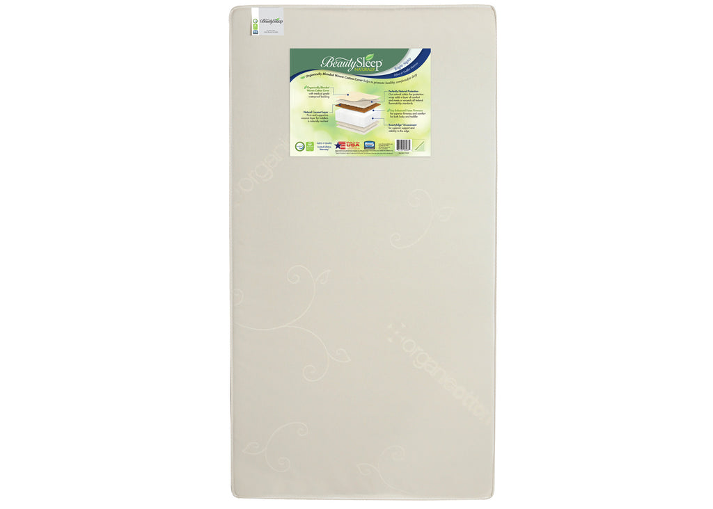 Simmons Kids BeautySleep Naturally Bright Nights Crib & Toddler Mattress, Front View, a1a