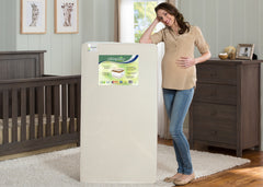 Simmons Kids BeautySleep Naturally Bright Nights Crib & Toddler Mattress, Lifestyle View, a2a