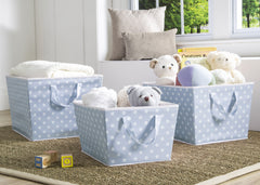 Delta Children Blue Dot (475) Set of Three Tapered Totes in Setting b1b