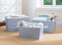 Delta Children Blue Geo (477) Set of Three Tapered Totes in Setting c1c