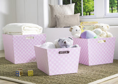 Delta Children Pink Geo (694) Set of Three Deluxe Totes c1c