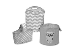 Delta Children's Grey (081) 3 Piece Character Storage Set, Front View a1a
