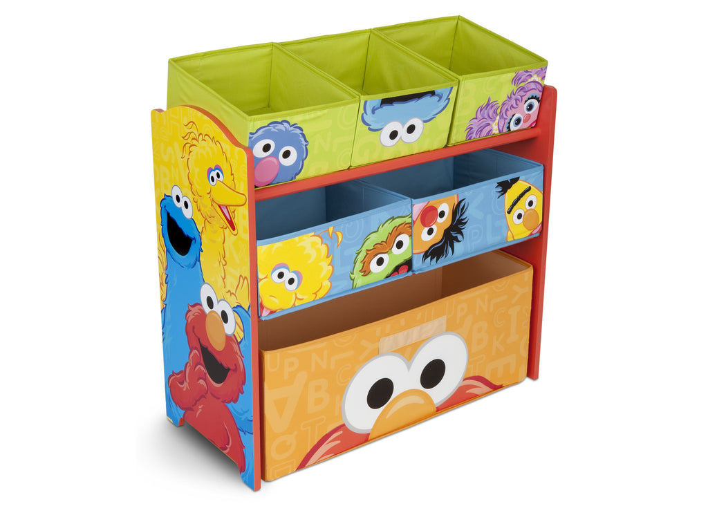 Delta Children Sesame Street Multi-bin Toy Organizer Right Side View