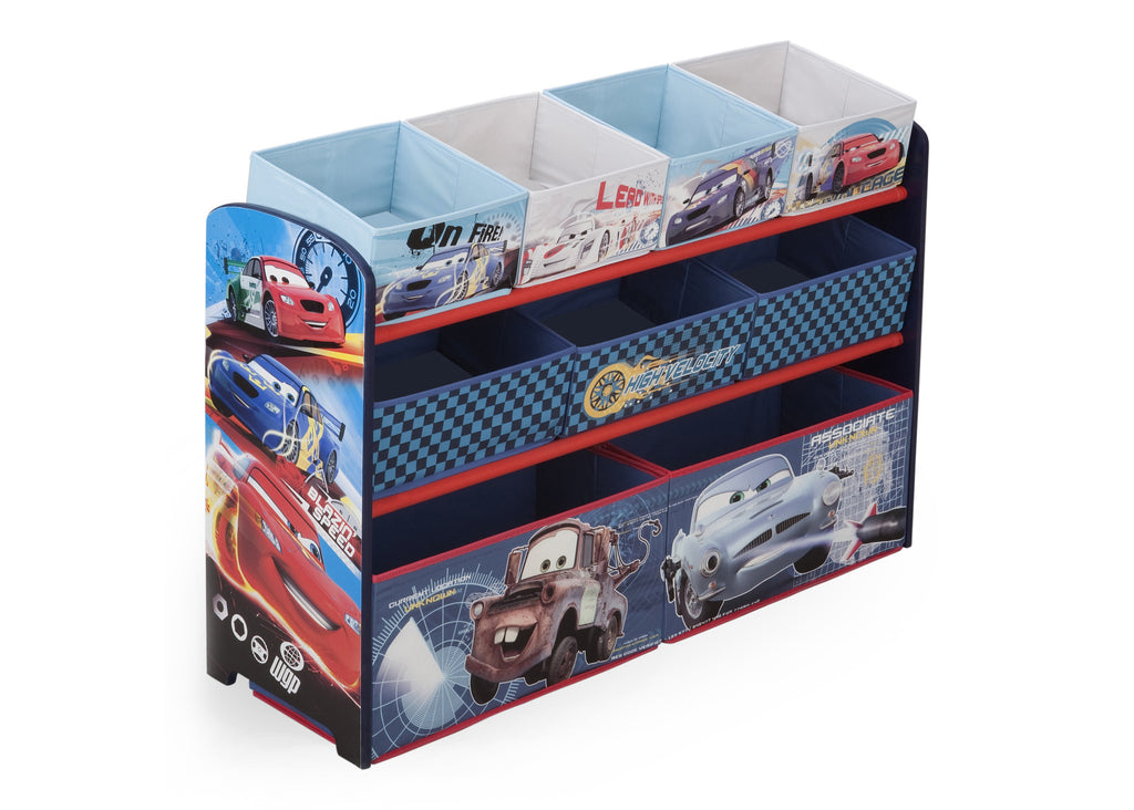 Delta Children Cars Deluxe Multi-Bin Toy Organizer Right Side View a1a