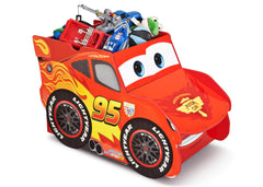 Delta Children Cars Toy Box Right Side View with Props a3a