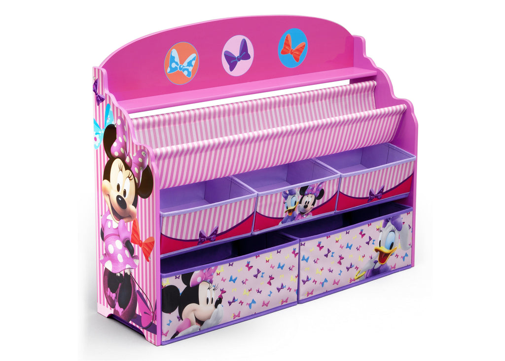 Delta Children Minnie Deluxe Book & Toy Organizer Right Side View a1a