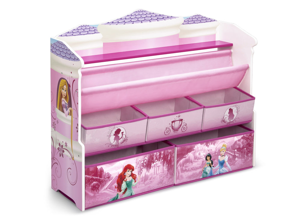 Delta Children Princess Deluxe Book & Toy Organizer Right Side View a1a