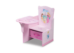 Delta Children Disney Princess Chair Desk with Storage Bin Left Side View a2a
