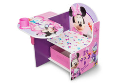 Delta Children Minnie Mouse Chair Desk with Storage Bin Left Side View a2a